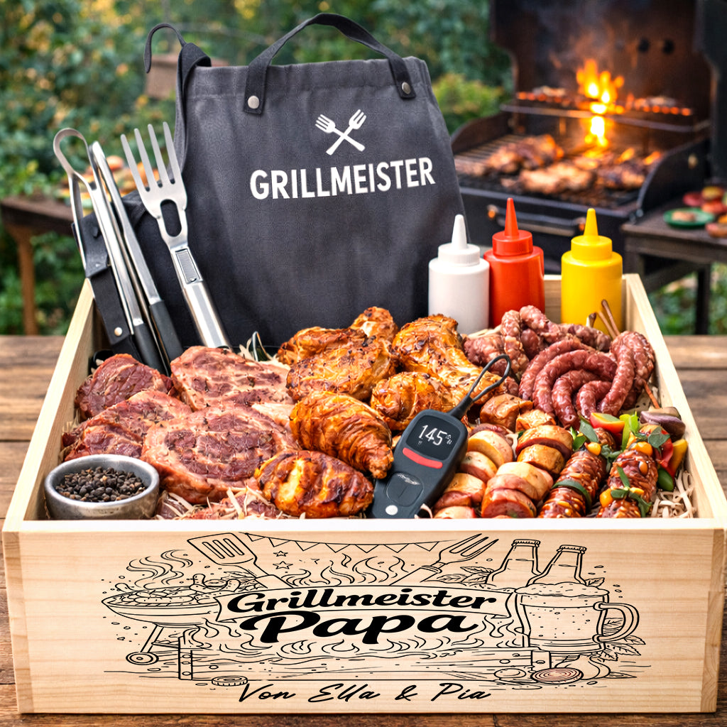 Personalisiertes geschenk für papa Grillmeister Papa Vatertagsgeschenk für papa Geburtstag Männergeschenk Grillgeschenk Biergeschenk 