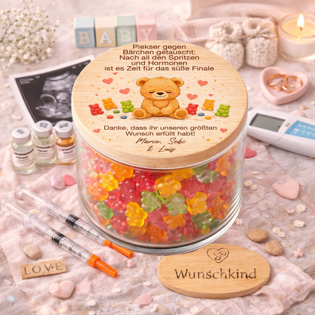Danke Geschenk Kinderwunschklinik – personalisiertes Vorratsglas