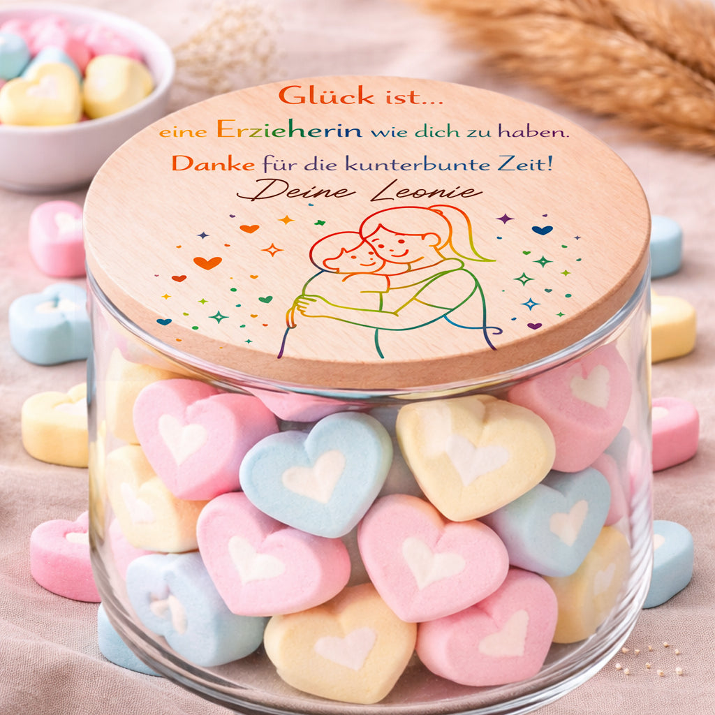 Personalisiertes Kita Abschied Geschenk Glück ist eine Erzieherin wie dich zu haben mit Namen