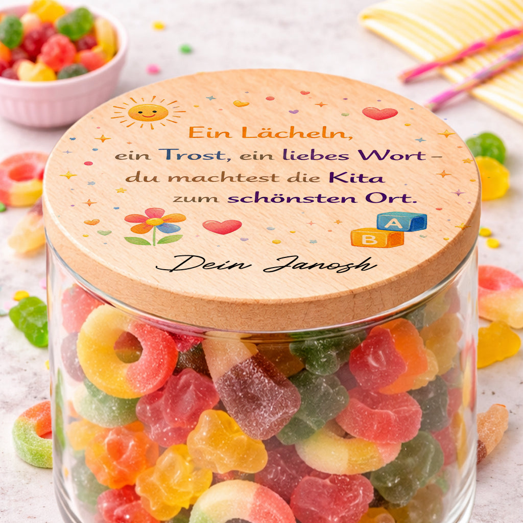 Personalisiertes Kita Abschied Geschenk Ein Lächeln ein Trost ein liebes Wort mit Namen