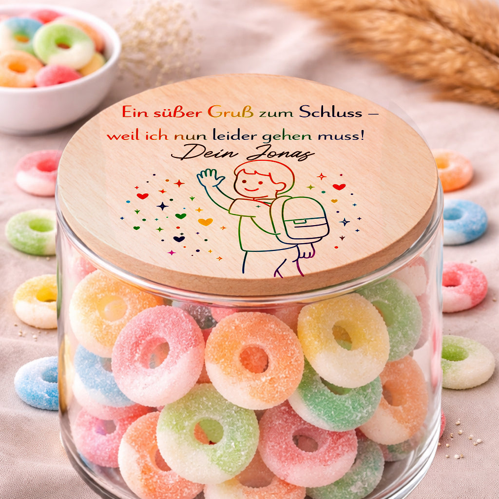 Personalisiertes Kita Abschied Geschenk Ein süßer Gruß zum Schluss mit Namen