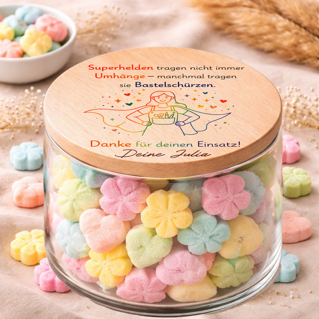 Personalisiertes Kita Abschied Geschenk Erzieher sind Superhelden mit Namen