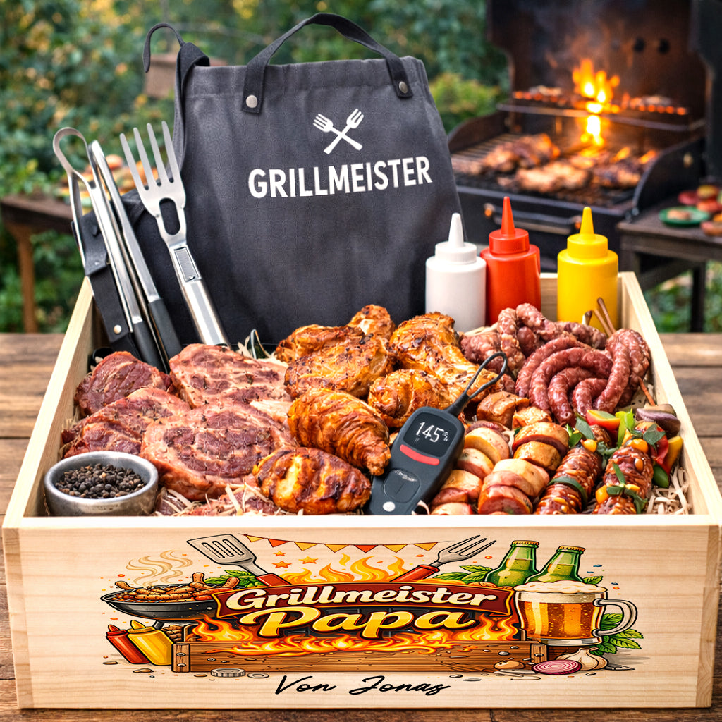 Personalisiertes geschenk für papa Grillmeister Papa Vatertagsgeschenk für papa Geburtstag Männergeschenk Grillgeschenk Biergeschenk 