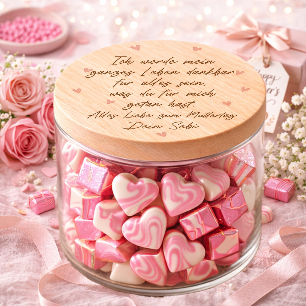 Geschenk Mama Vorratsglas Muttertag „Mutterliebe“ Muttertagsgeschenk personalisiert Beste Mama der Welt