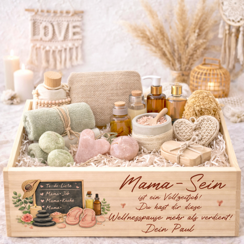 Geschenk für Mama personalisiert Muttertag Geschenkbox Beste Mama der Welt Geschenkidee Muttertag Mama Holzkiste zum Befüllen