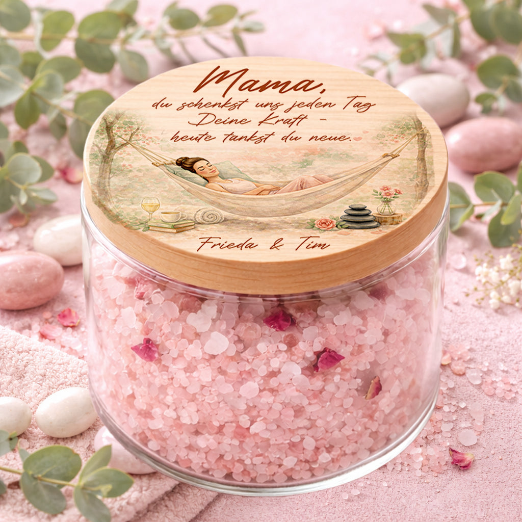 Mama Geschenk Wellness personalisiert Muttertag Geschenk Spa Vorratsglas Badesalz Mama Entspannung Geschenk beste Mama der Welt 