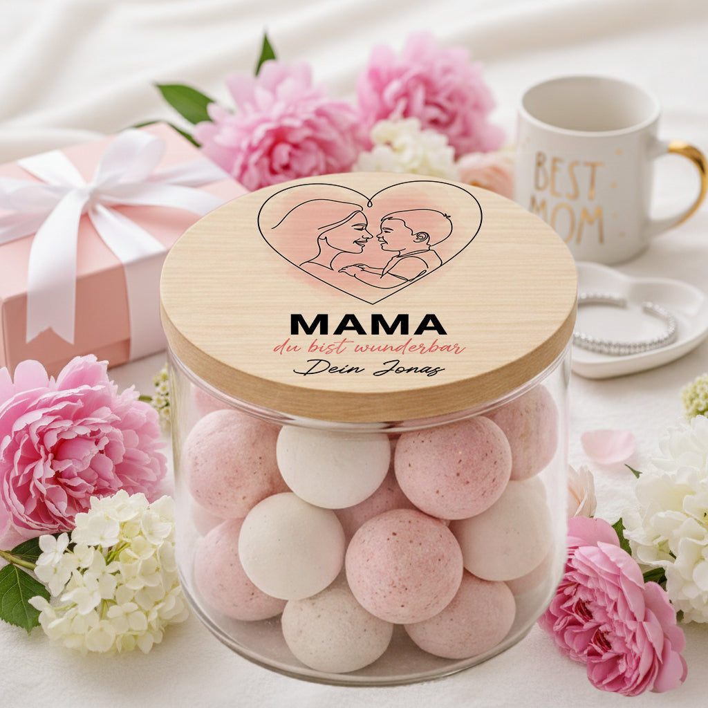 Mama Geschenk personalisiert Muttertag beste Mama Geschenkidee zum Muttertag Vorratsglas personalisiert Geburtstag Mama Geschenk mit Name