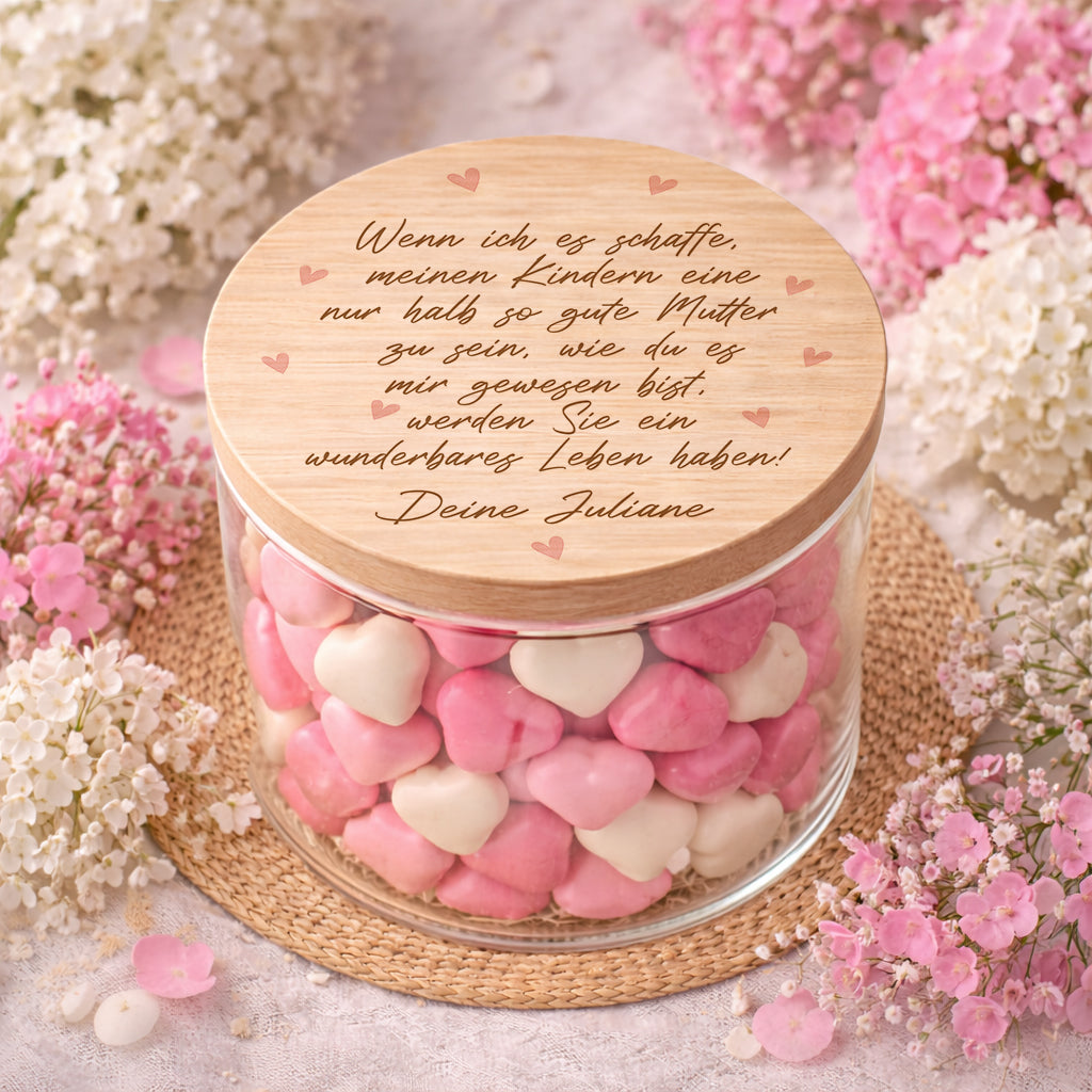 Muttertagsgeschenk personalisiert für Mama Vorratsglas Muttertag Geschenk von Kind Beste Mama der Welt
