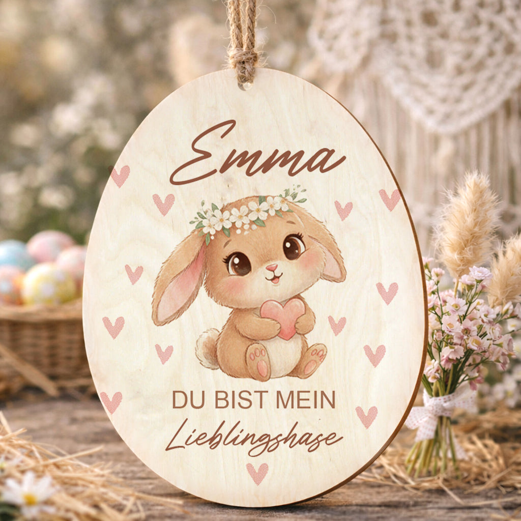 Ostereier Hasen mit Spruch bunt