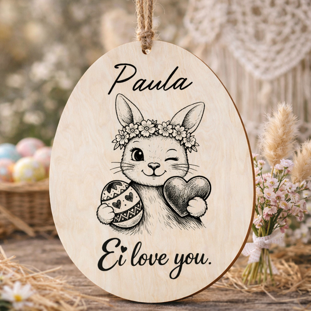 Ostereier Hasen mit Spruch