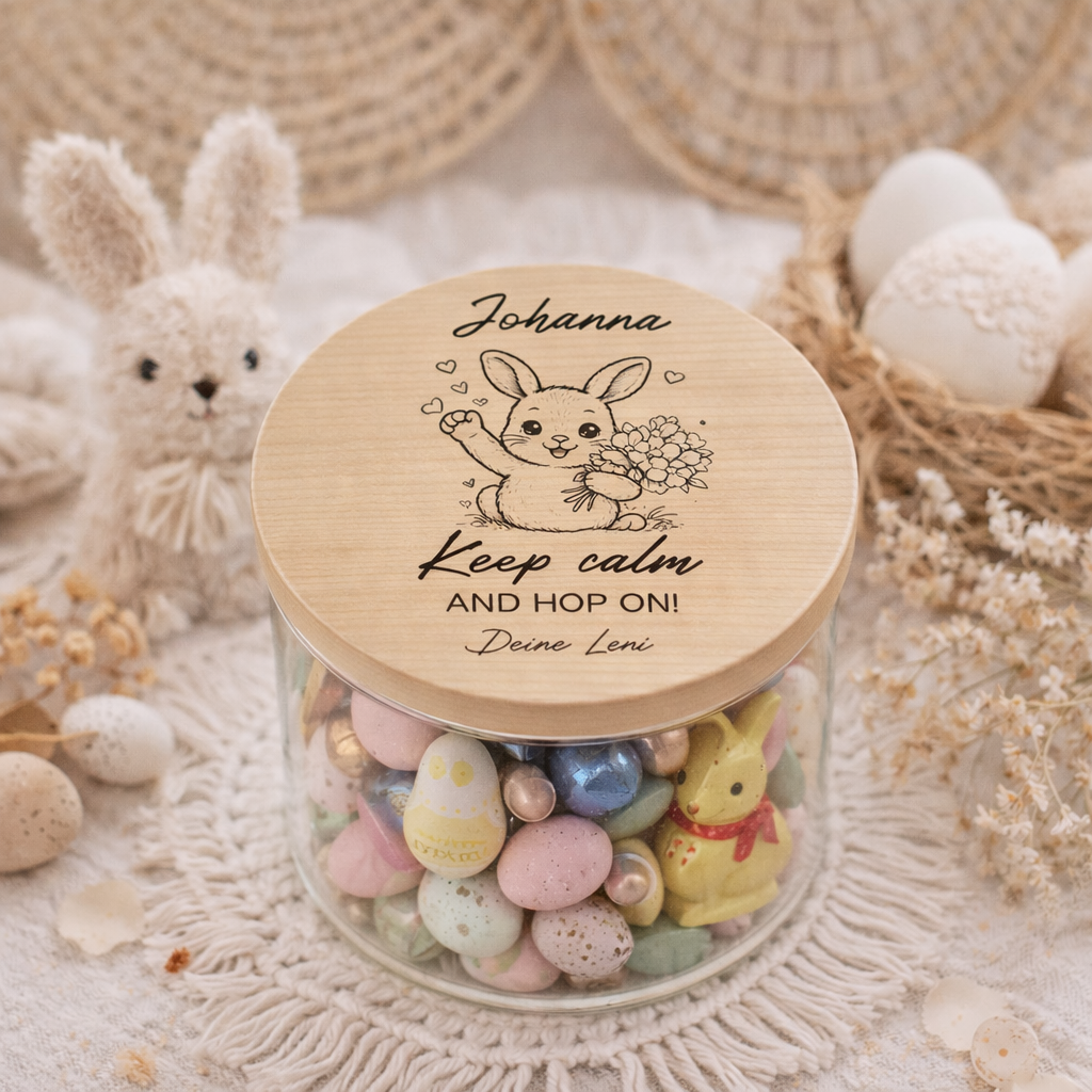 Personalisiertes Ostergeschenk für Familie und Freunde im Vorratsglas