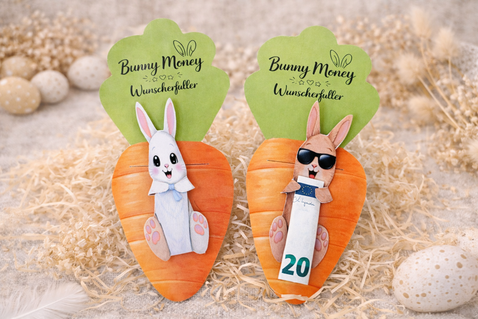 Geldgeschenk Verpackung Ostern Möhren- SOFORT DOWNLOAD!