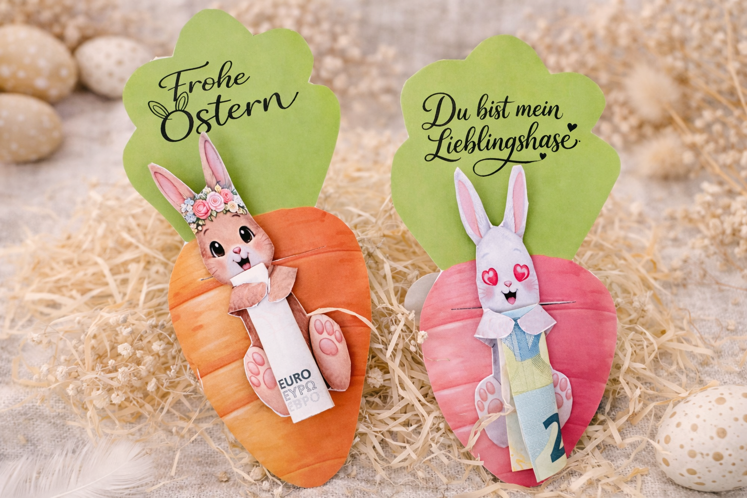 Geldgeschenk Verpackung Ostern Möhren- SOFORT DOWNLOAD!
