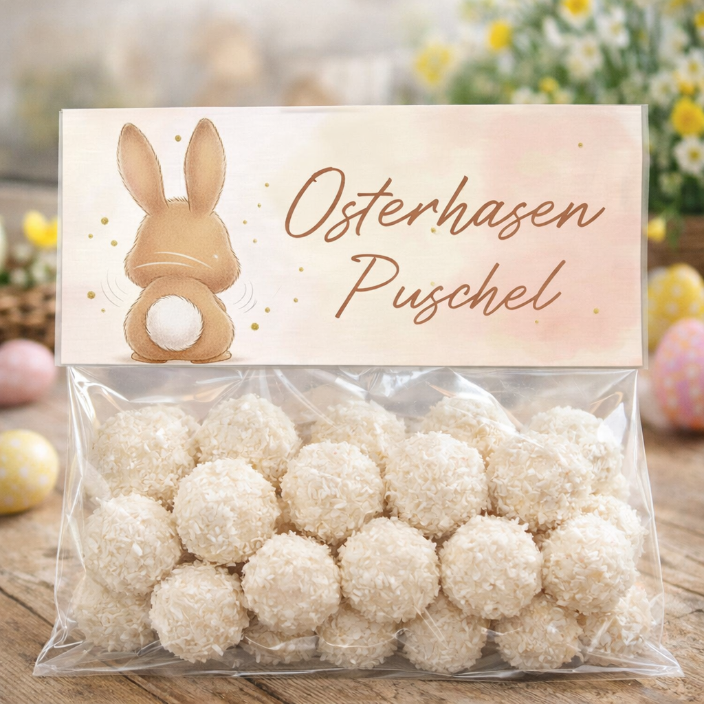 Hasenküsschen, Osterhasen-Puschel, Hasenköttel Set - SOFORT DOWNLOAD!