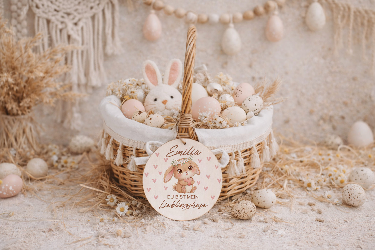 Osterkörbchen personalisiert mit Name Osternest Geschenke zu Ostern Ostereier Ostergeschenk Kinder