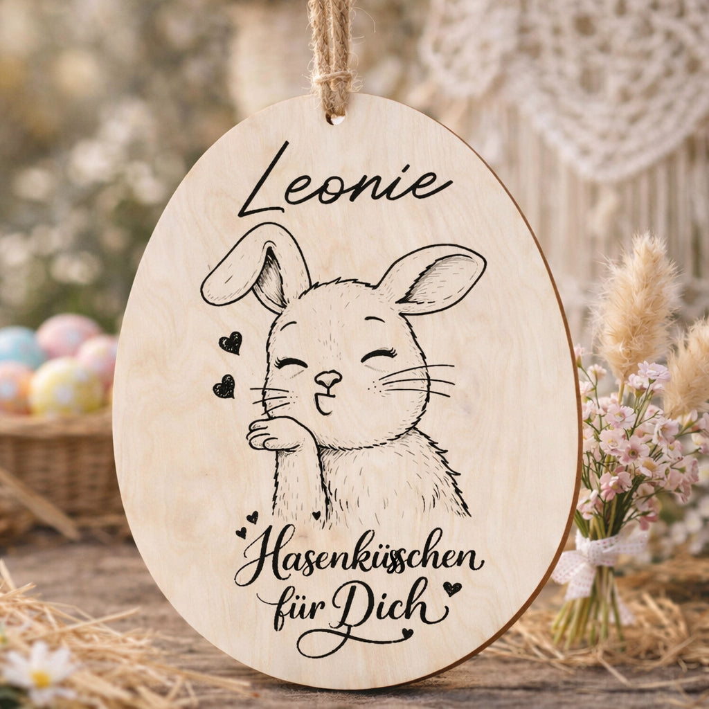 Ostereier Hasen mit Spruch