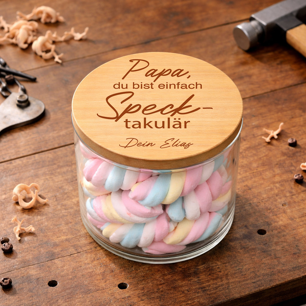 Papa Geschenk personalisiert Papa Vorratsglas Vatertagsgeschenk von Kind Papa Süßigkeiten Vorratsglas Papa Geschenkidee Mann