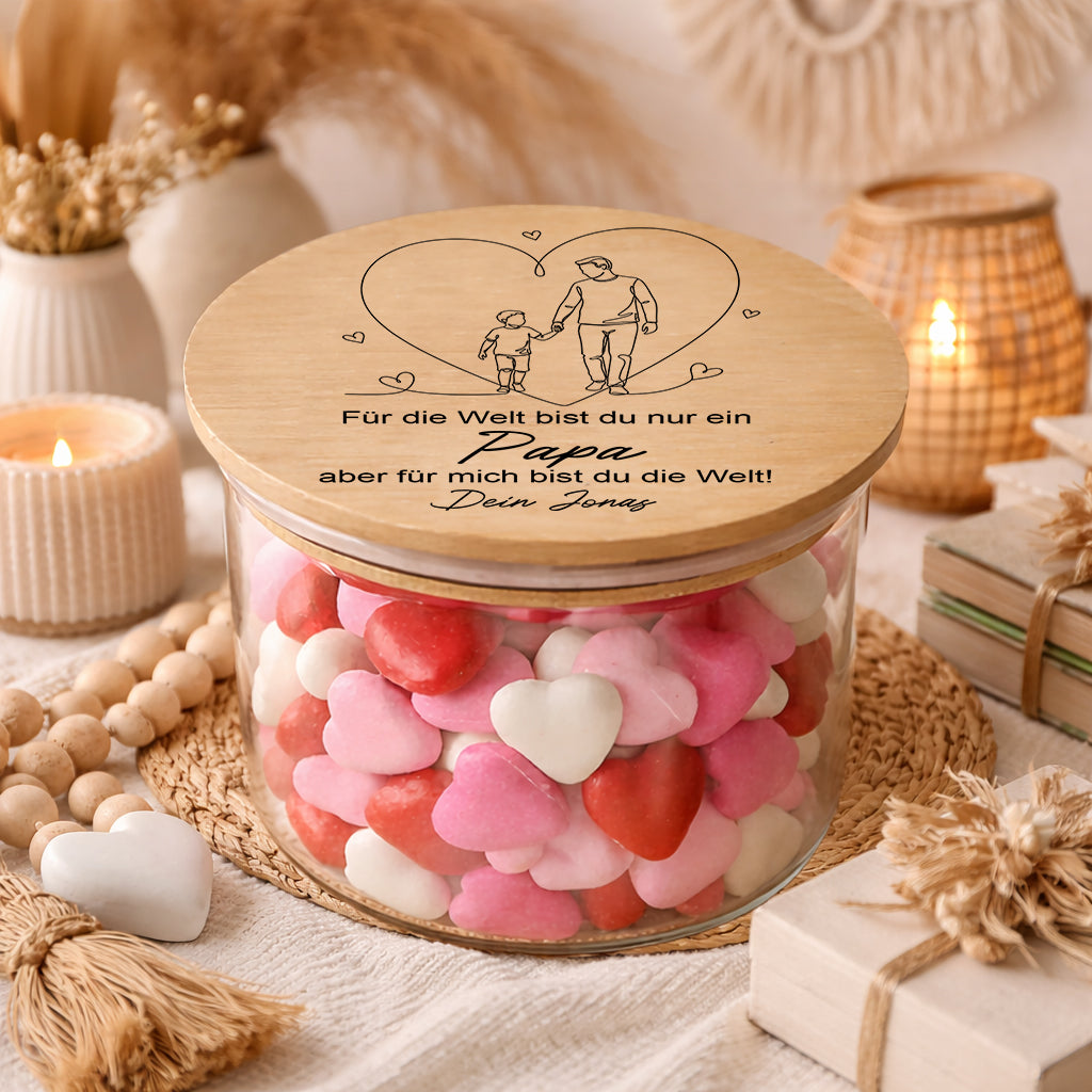 Für die Welt bist du nur ein Papa aber für mich bist du die Welt Papa Geschenk personalisiert Vatertagsgeschenk Papa Geschenk Geburtstag