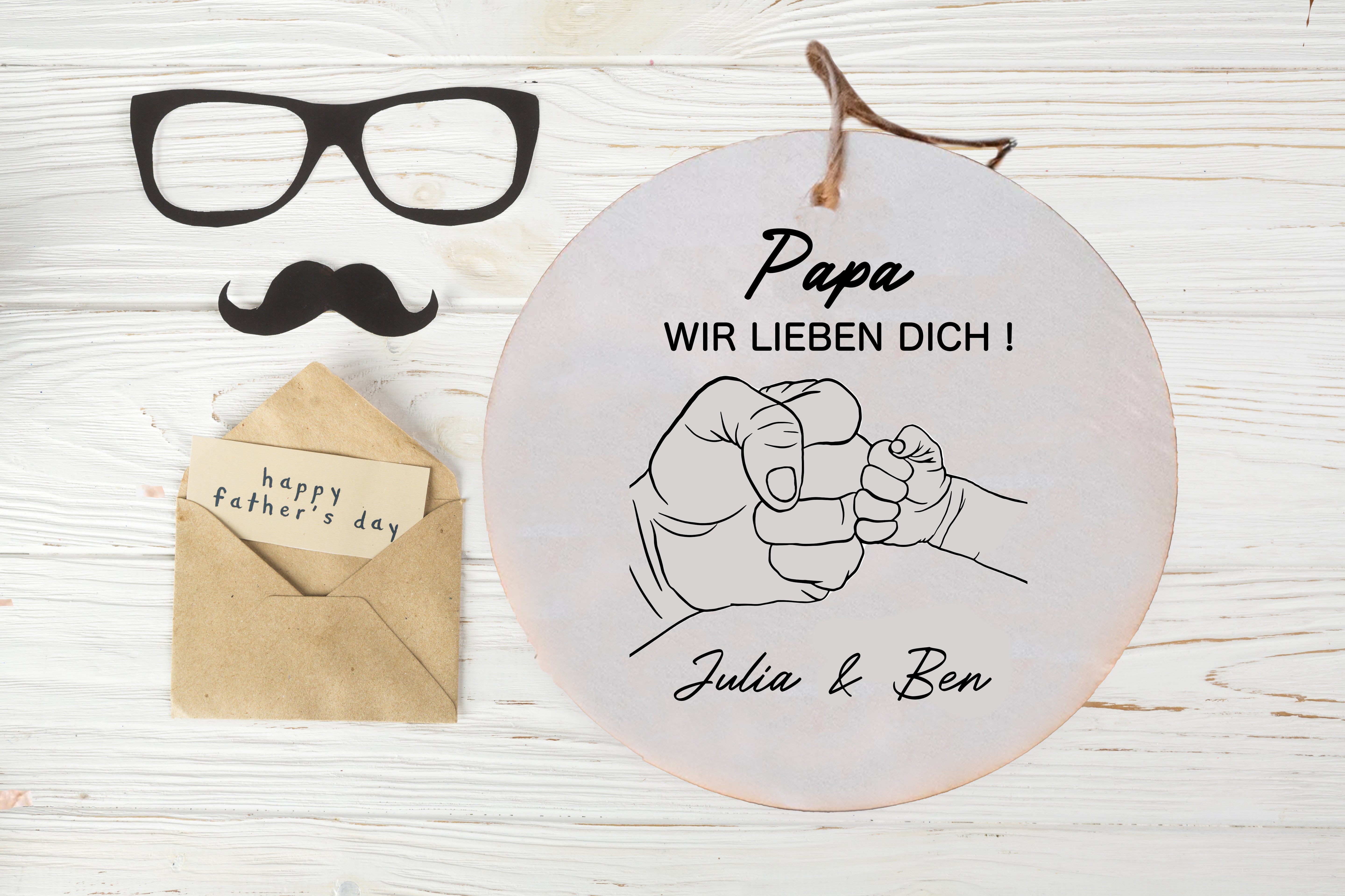 Schild Papa wir lieben Dich