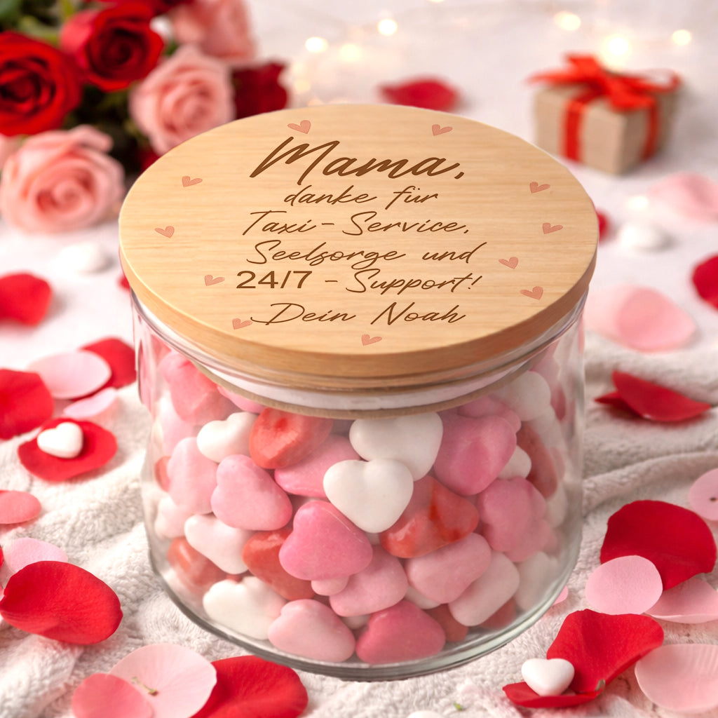 Muttertagsgeschenk personalisiert für Mama Vorratsglas Muttertag Geschenk von Kind Beste Mama der Welt
