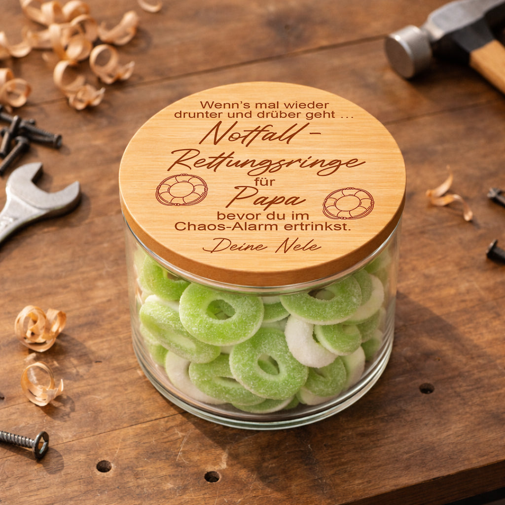 Papa Geschenk personalisiert Papa Vorratsglas Vatertagsgeschenk von Kind Papa Süßigkeiten Vorratsglas Papa Geschenkidee Mann