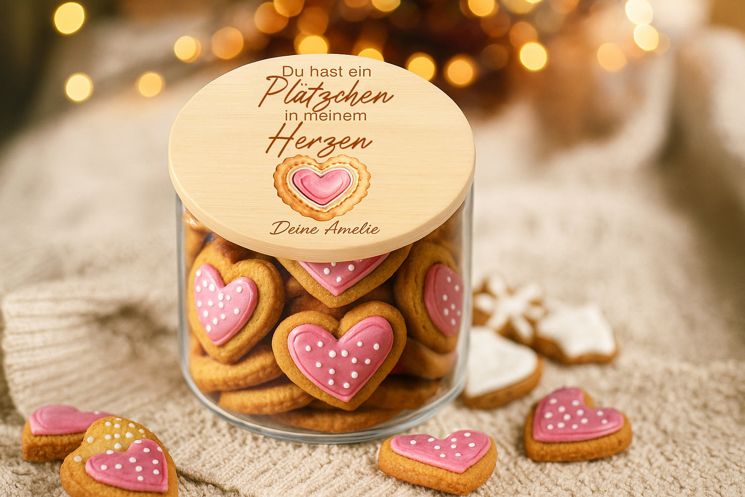 Vorratsglas personalisiert Weihnachten – Geschenk für Kinder und Erwachsene