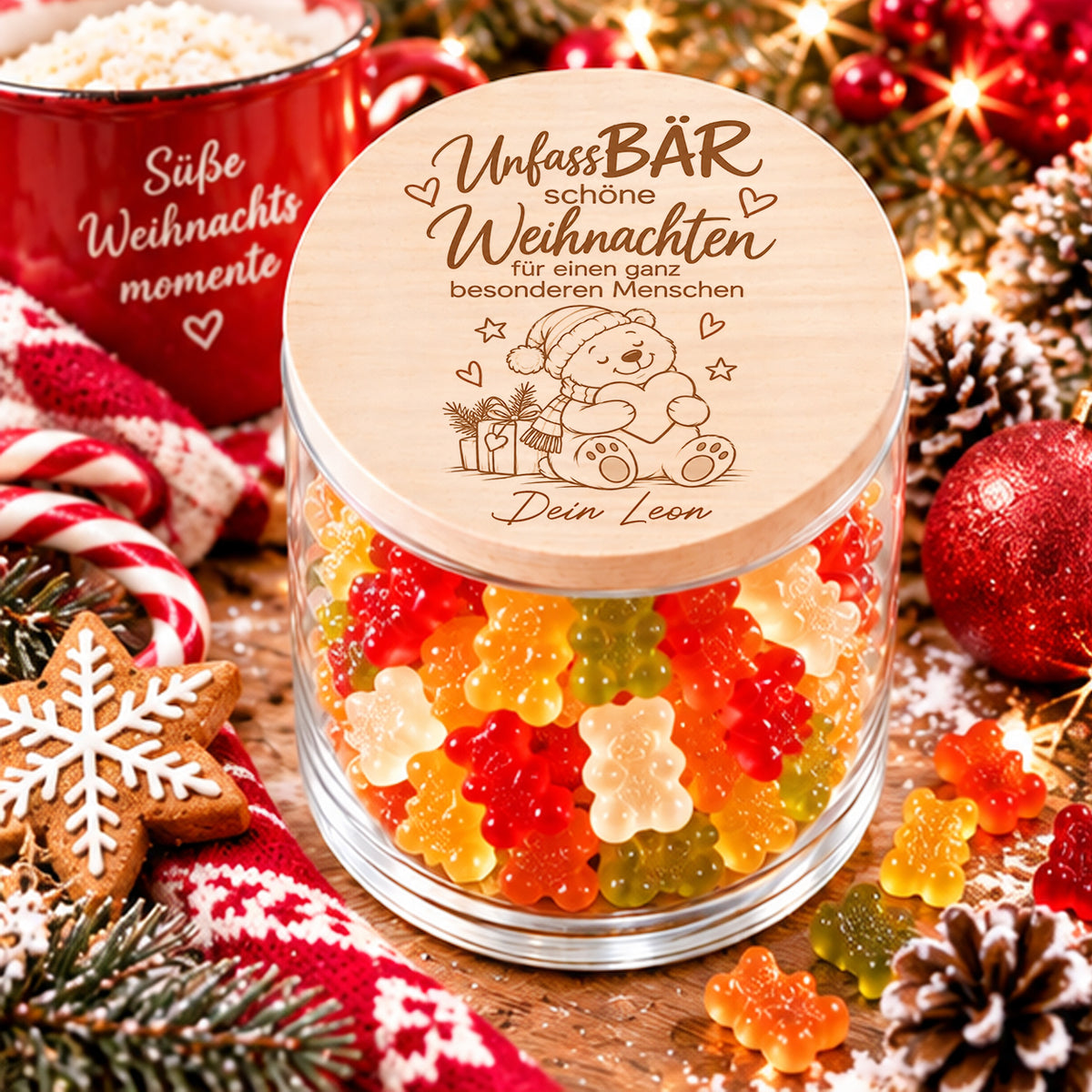 Weihnachtsgeschenk für einen besonderen Menschen mit UnfassBÄR Spruch und Bärenmotiv