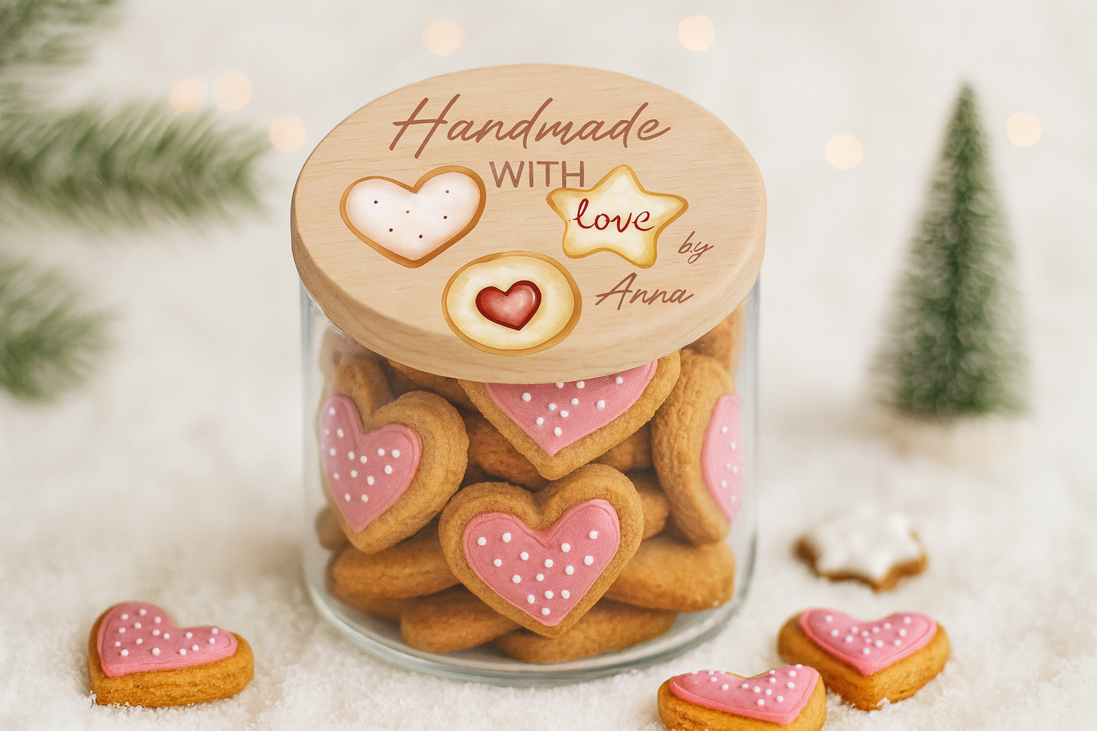 Vorratsglas Weihnachten personalisiert – Geschenk für Kollegen
