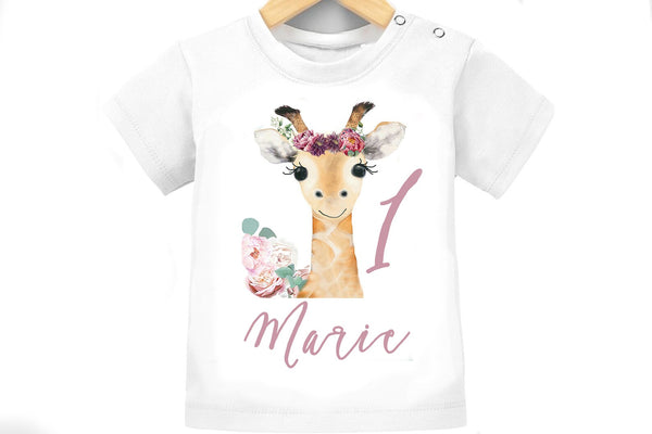 Geburtstagsshirt Giraffe