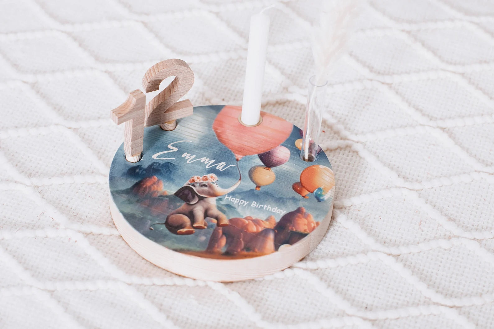 Geburtstagsteller Elefant Ballon