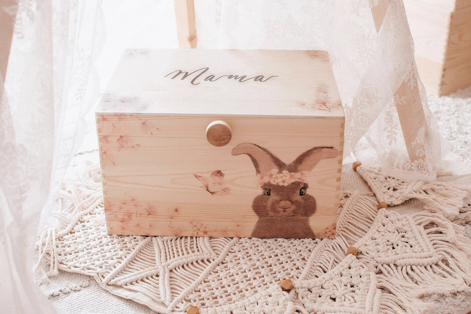 Personalisierte Holzbox Erinnerungskiste mit Namen
